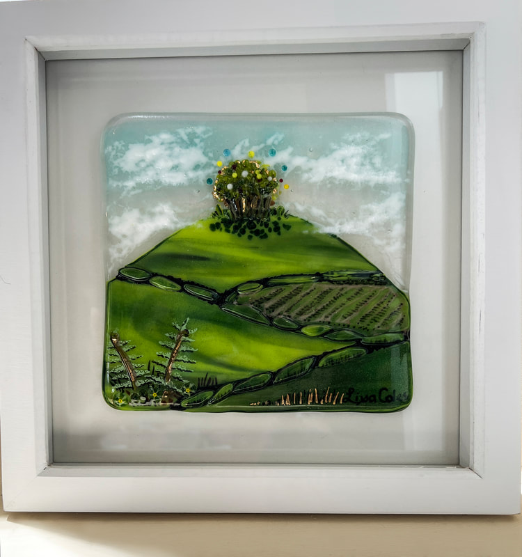 Lisa Coles, glass art, landscape, greens