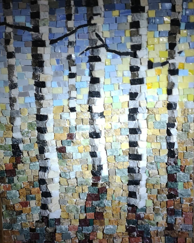 Rosie Callinan, mosaic art, trees