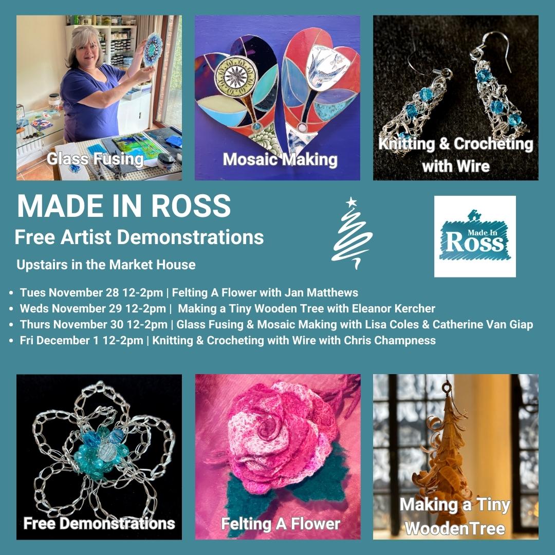 Free Artist Demonstrations at Made in Ross